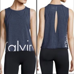 Calvin Klein Performance keyhole tank Splice loose top s